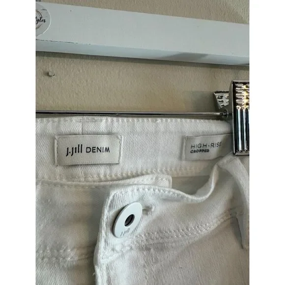 J Jill White Jeans - Size 12; high rise cropped so soft and comfy - Picture 4 of 4